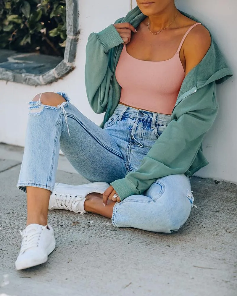 Adjustable Spaghetti Strap Seamless Camisole Crop Tops