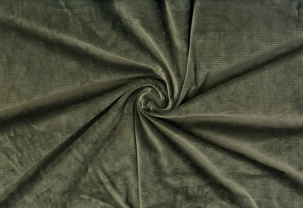 Corduroy Creek Knit Fabric Soft Corduroy Textured By the Yard Stretch Apparel Sewing