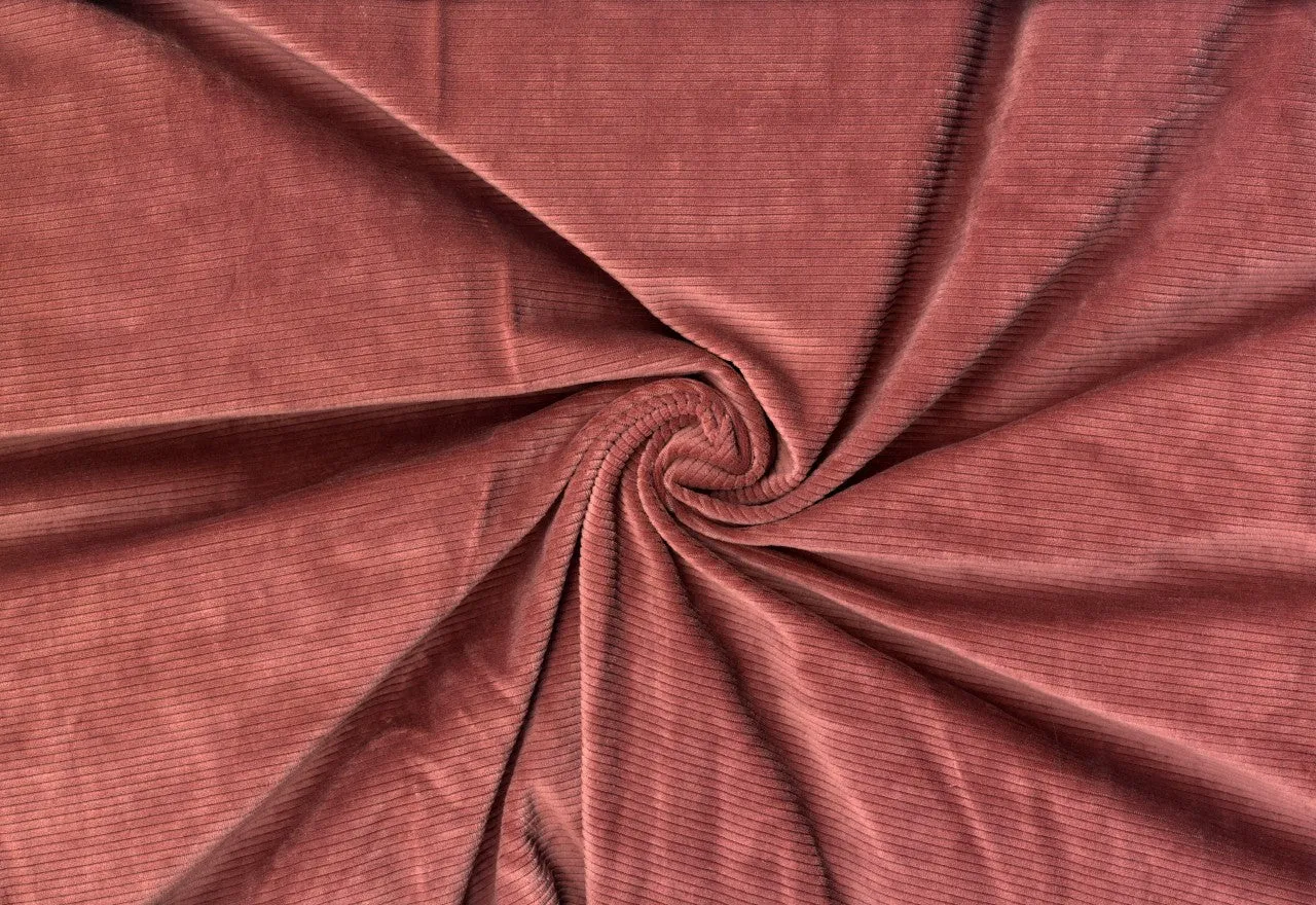 Corduroy Creek Knit Fabric Soft Corduroy Textured By the Yard Stretch Apparel Sewing