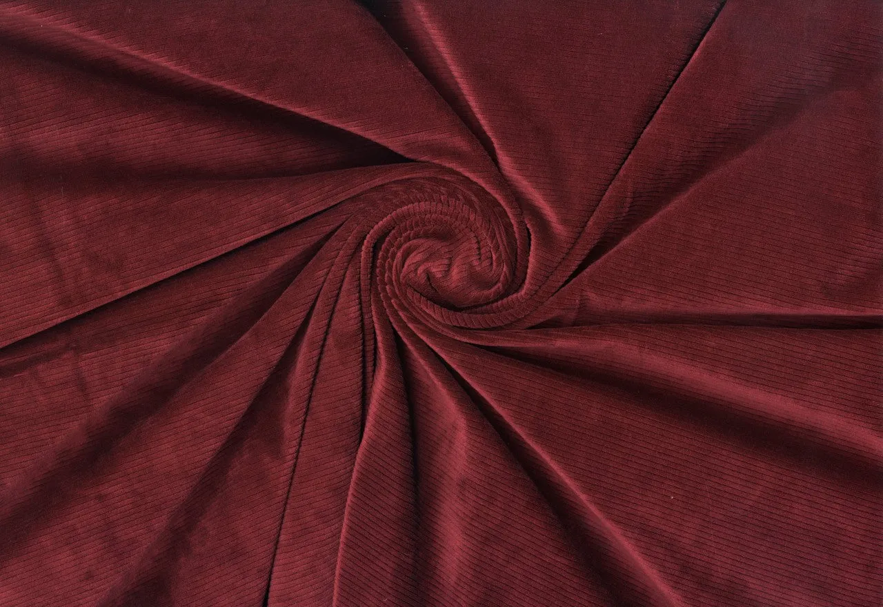 Corduroy Creek Knit Fabric Soft Corduroy Textured By the Yard Stretch Apparel Sewing