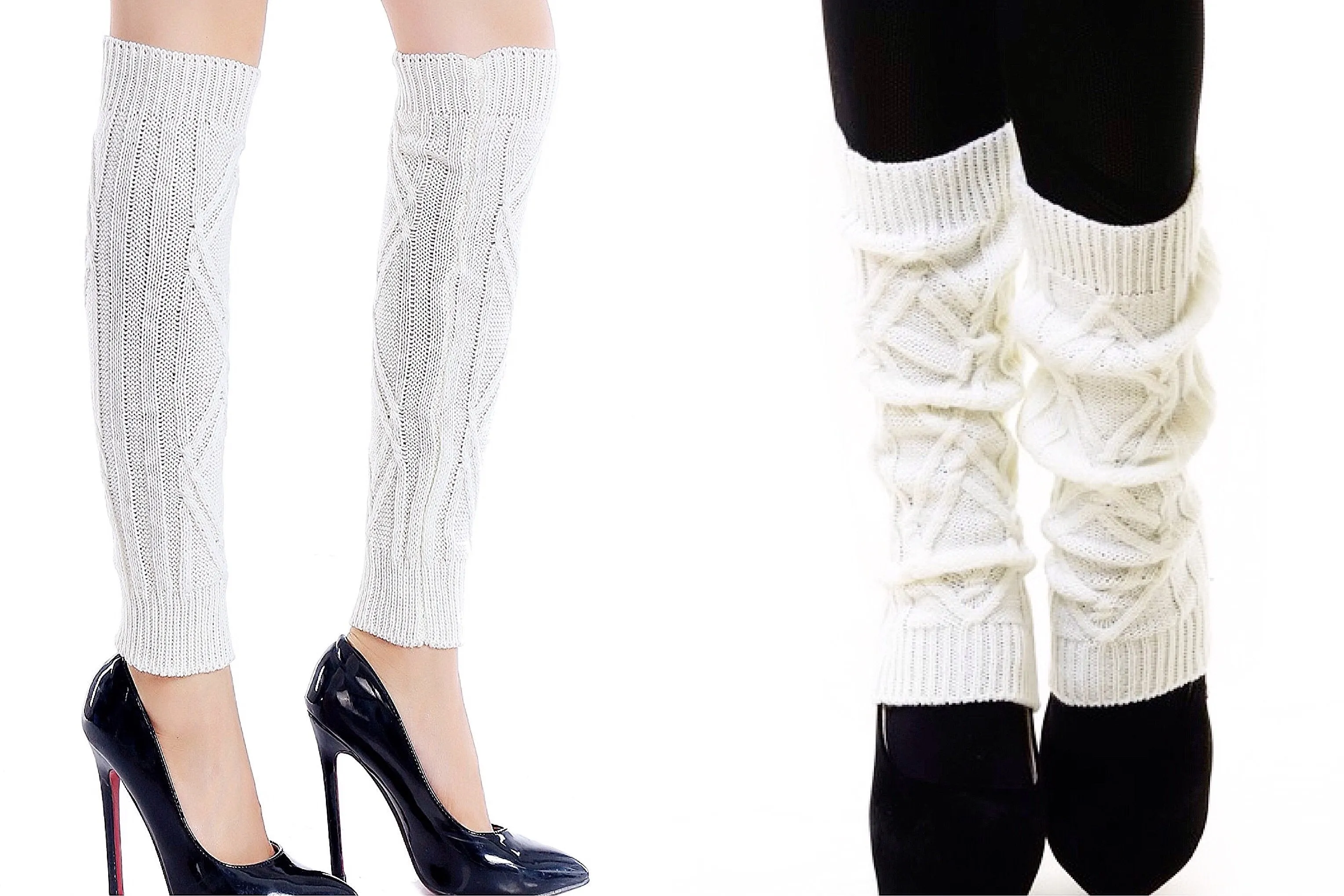 Diamond Knit Leg Warmers