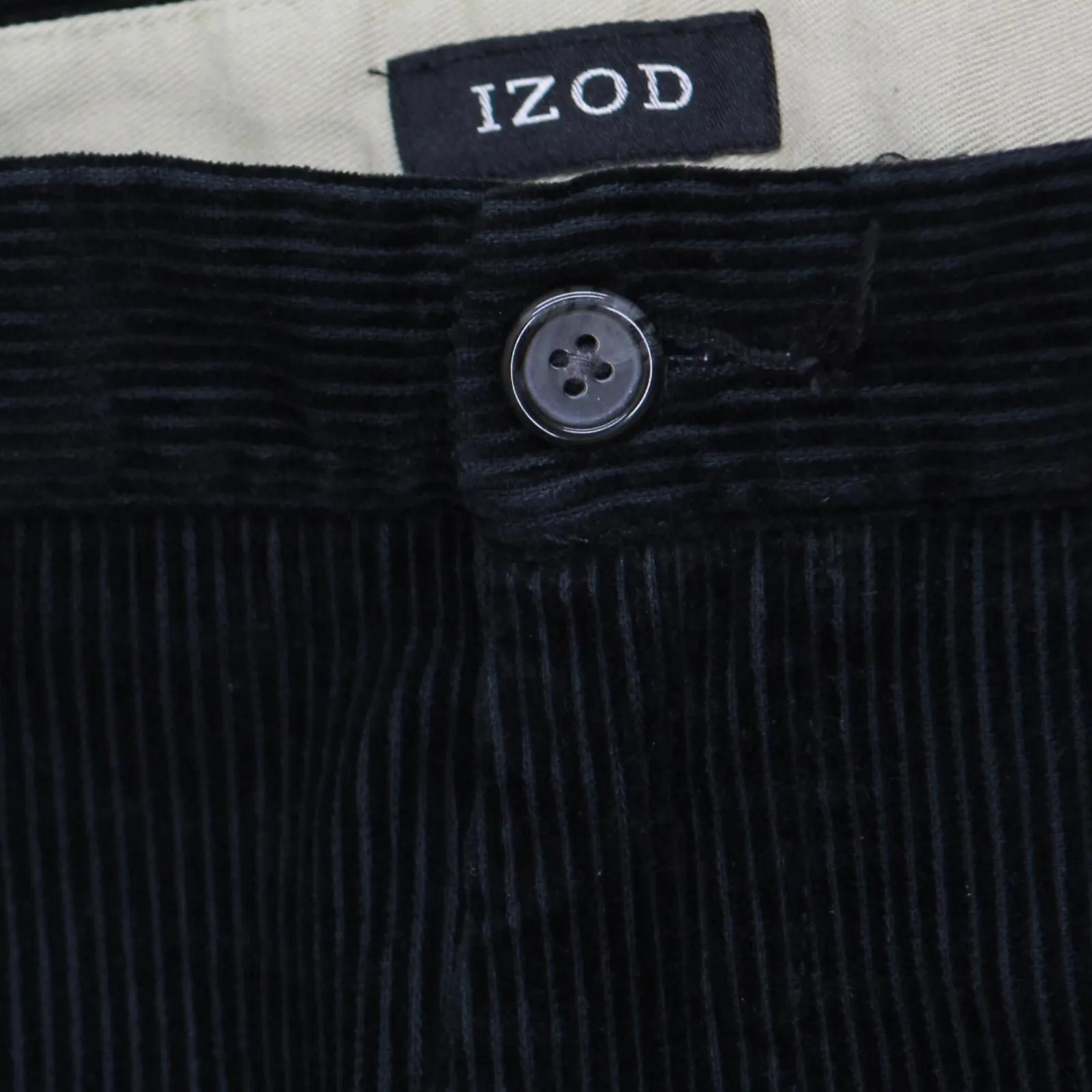 Izod Mens Corduroy Chino Dress Pants 166a7609a5e466 Black 34