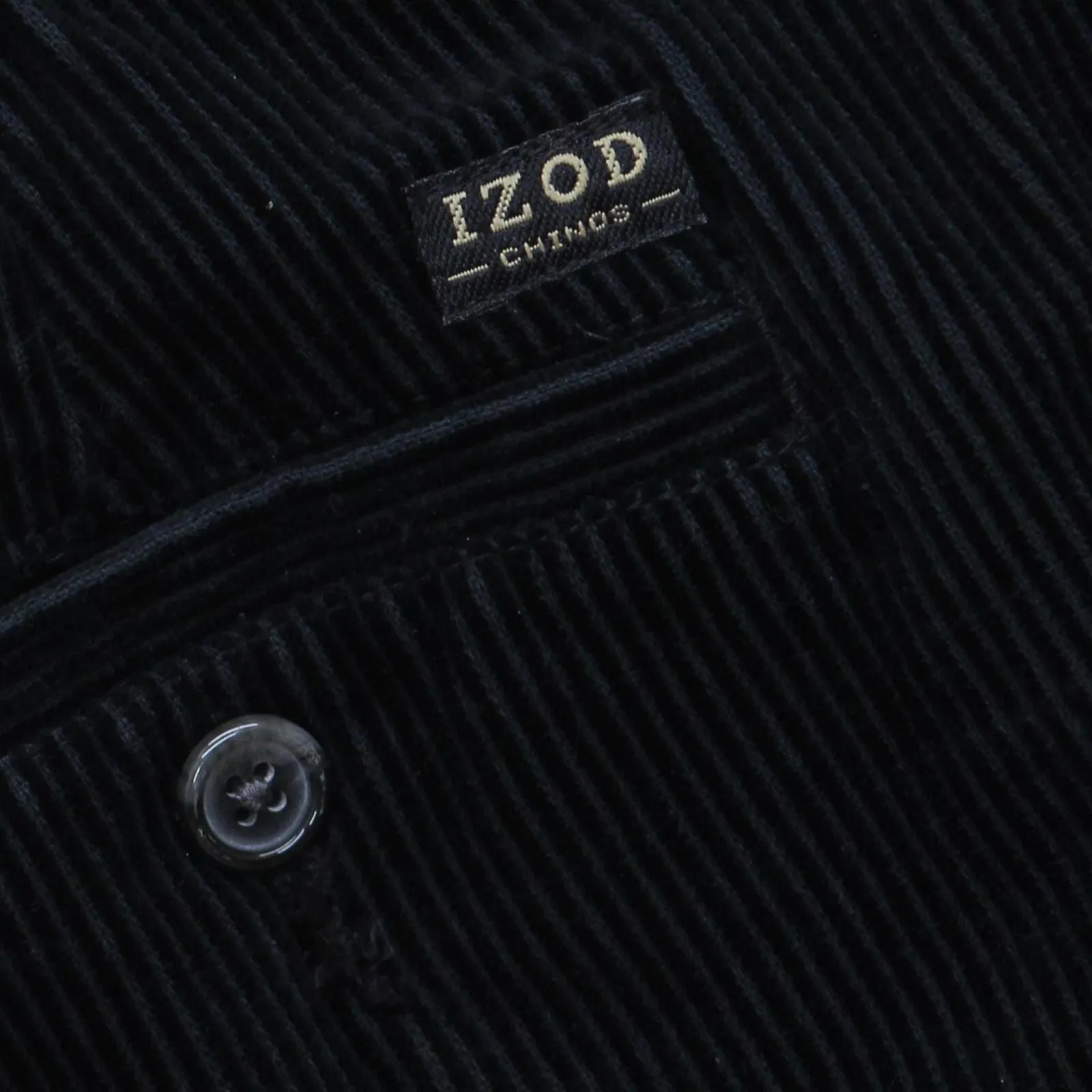 Izod Mens Corduroy Chino Dress Pants 166a7609a5e466 Black 34