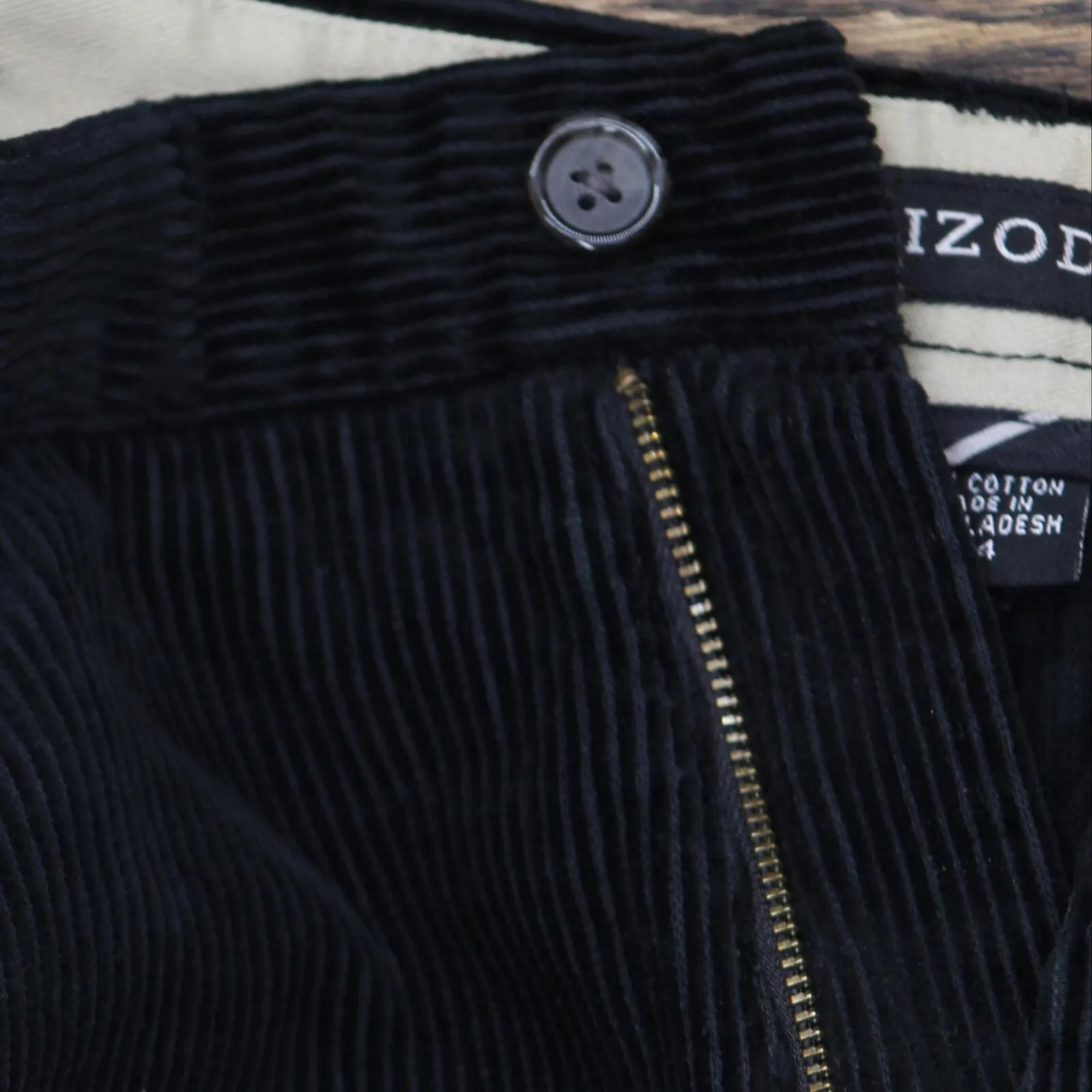 Izod Mens Corduroy Chino Dress Pants 166a7609a5e466 Black 34