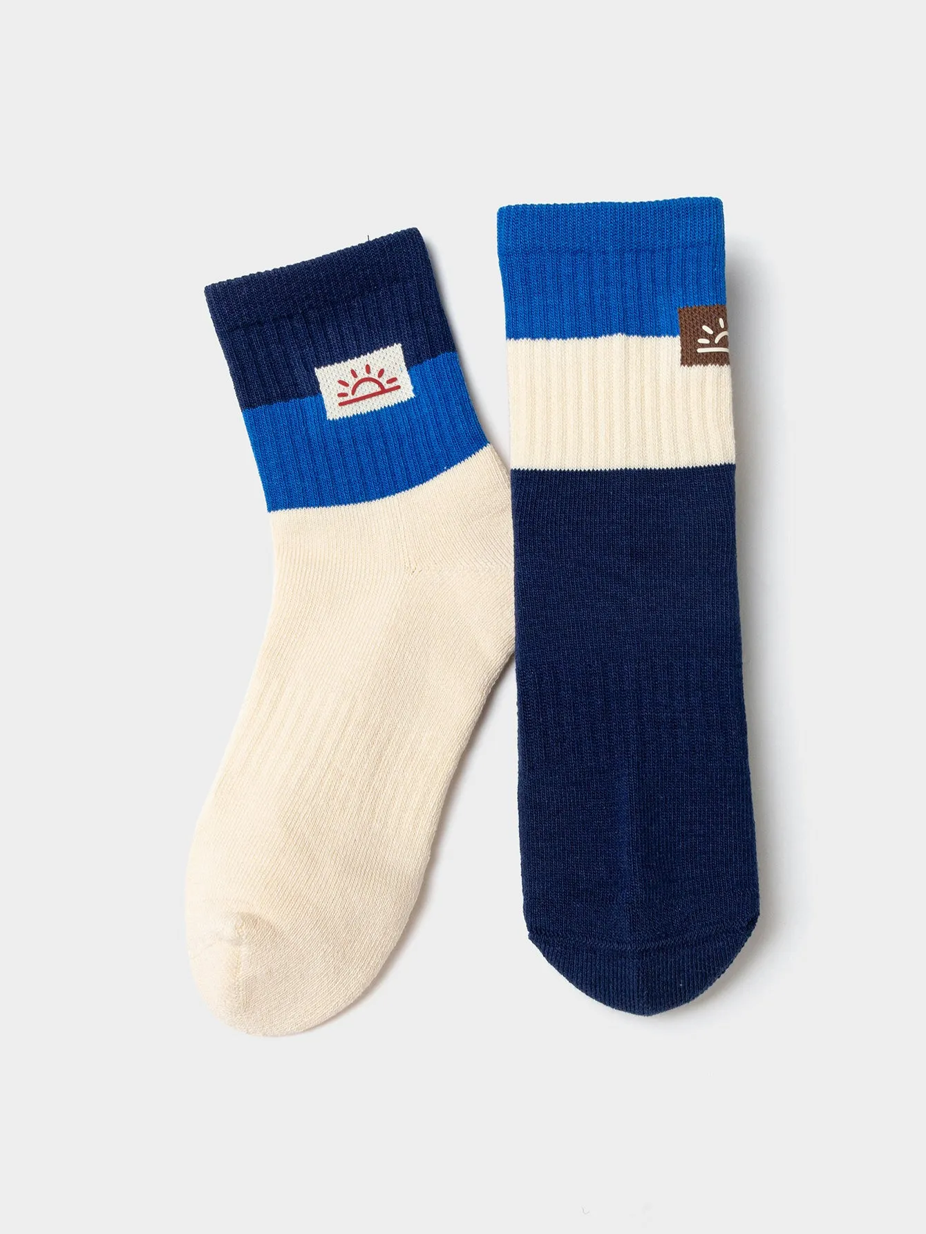 Unisex Toddler And Kid Antibacterial Contrast Pattern Socks
