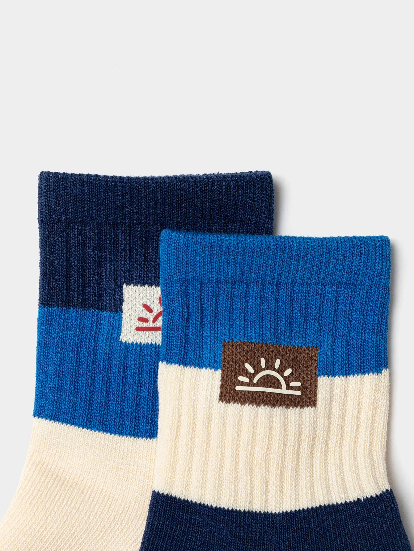 Unisex Toddler And Kid Antibacterial Contrast Pattern Socks