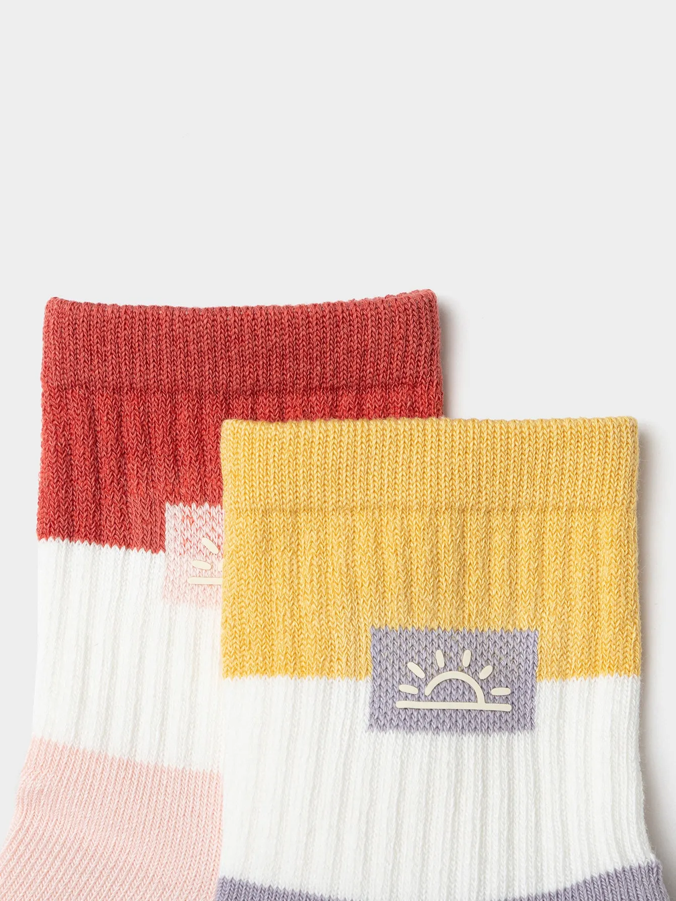 Unisex Toddler And Kid Antibacterial Contrast Pattern Socks